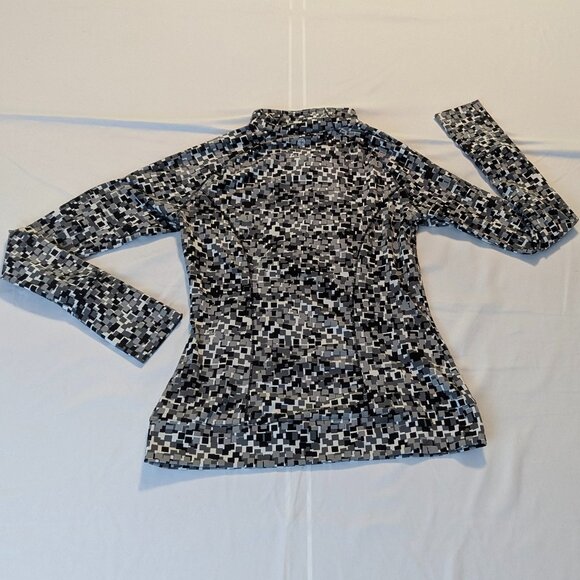 Soybu Activewear Quarter Zip Top Size Small Gray/Black/White - Picture 1 of 15